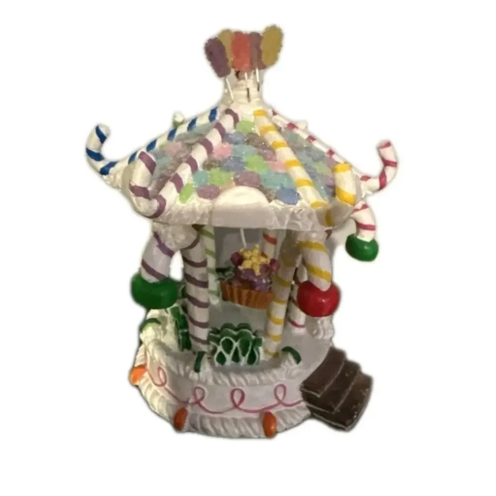 Vintage 2004 Lemax Sugar 'N Spice Candy Cane Gazebo #43423 In Original Box